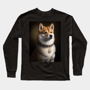 Royal Portrait of a Shiba Inu Long Sleeve T-Shirt